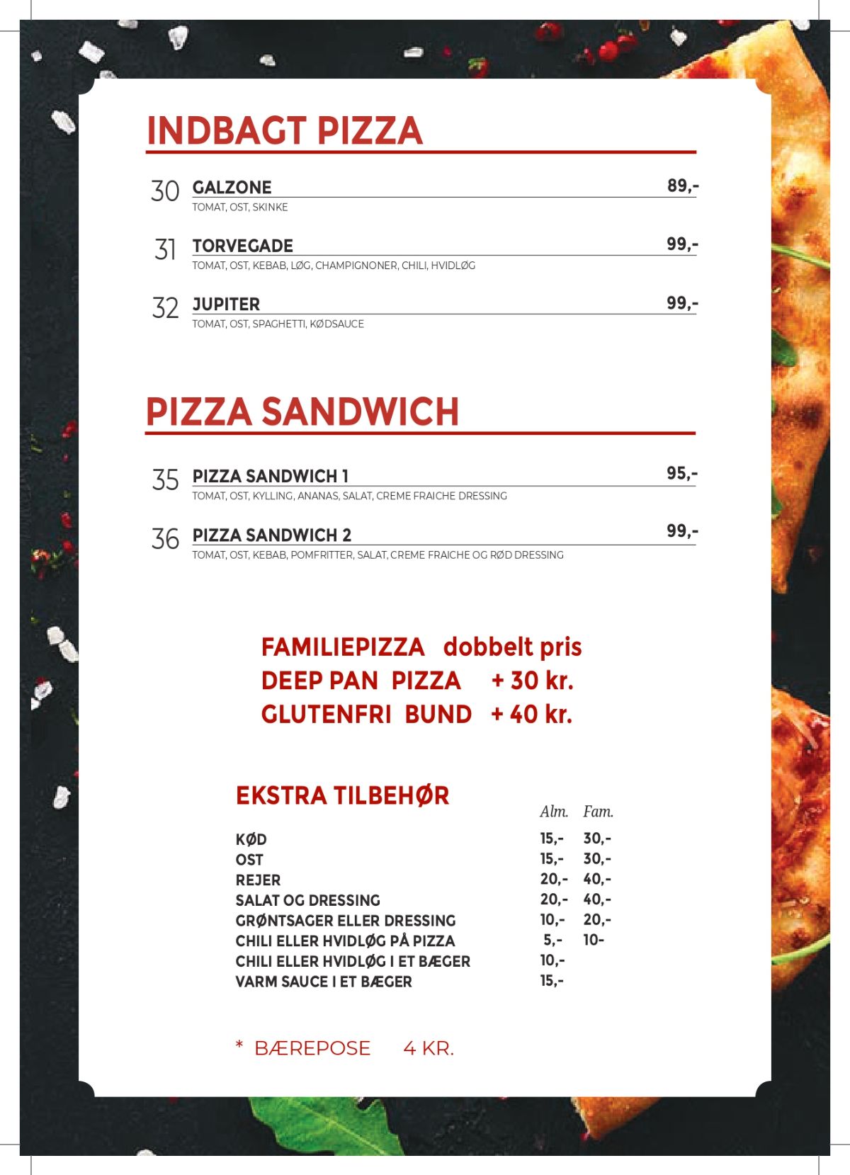 Menu page 3